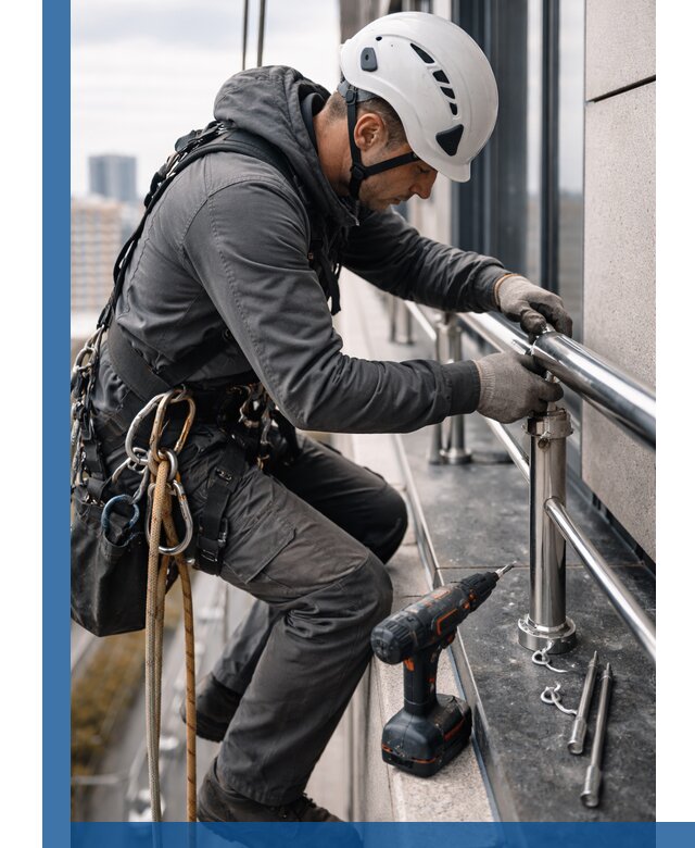 Монтаж ограждений на высоте в Богородицке для зданий и конструкций