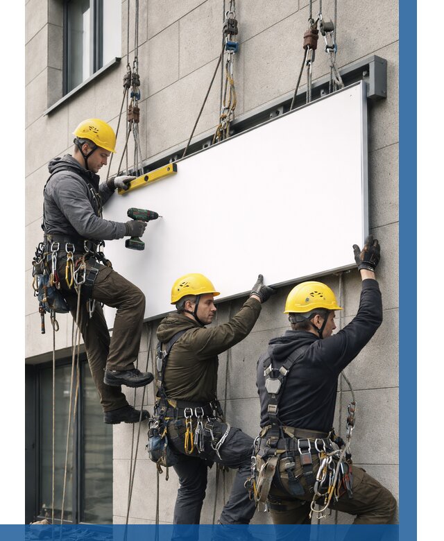 Монтаж рекламной вывески в Богородицке от 8549 р. | ВЫСОТНИК-Бгд