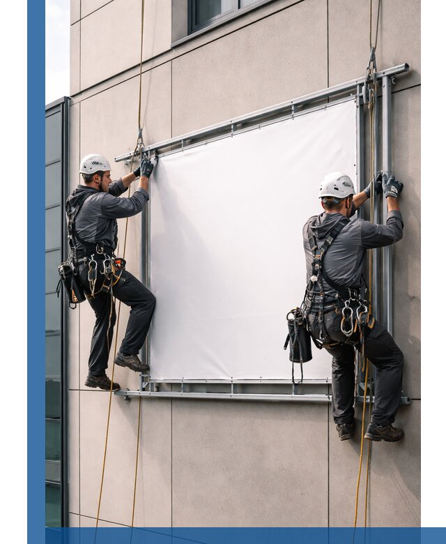 Монтаж наружной рекламной вывески в Богородицке под ключ