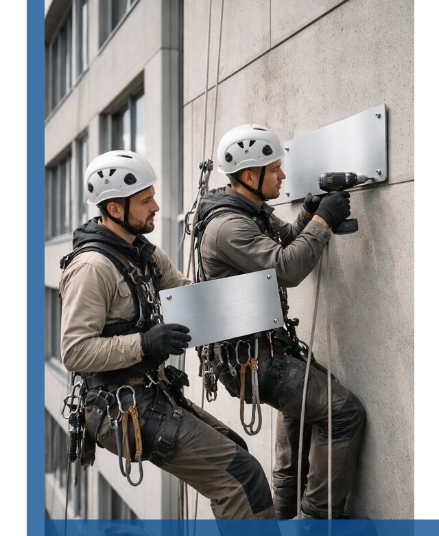 Монтаж табличек и указателей в Богородицке для зданий и сооружений