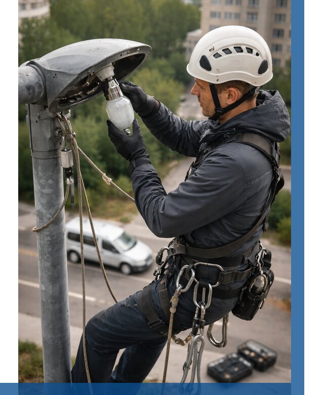 Замена ламп на высоте в Богородицке от 2672 р. | ВЫСОТНИК-Бгд