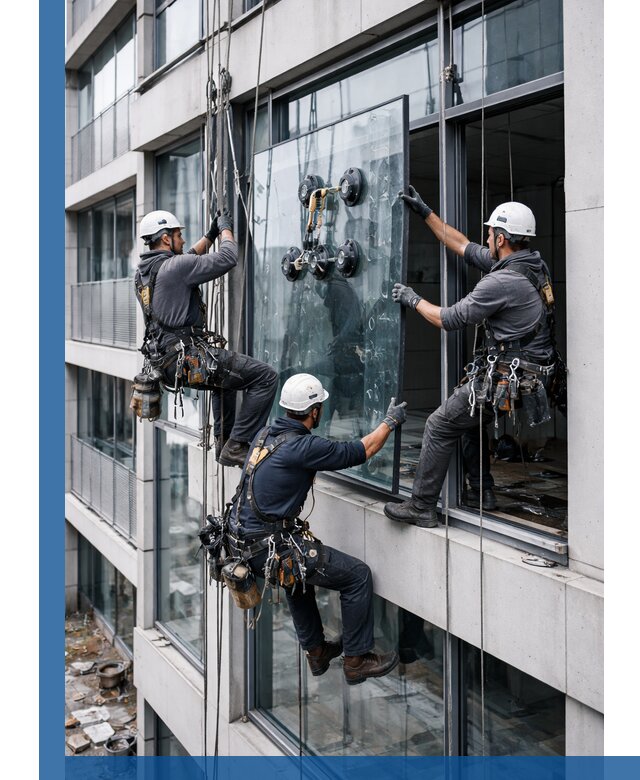 Фасадное остекление и монтаж витражей зданий в Богородицке под ключ