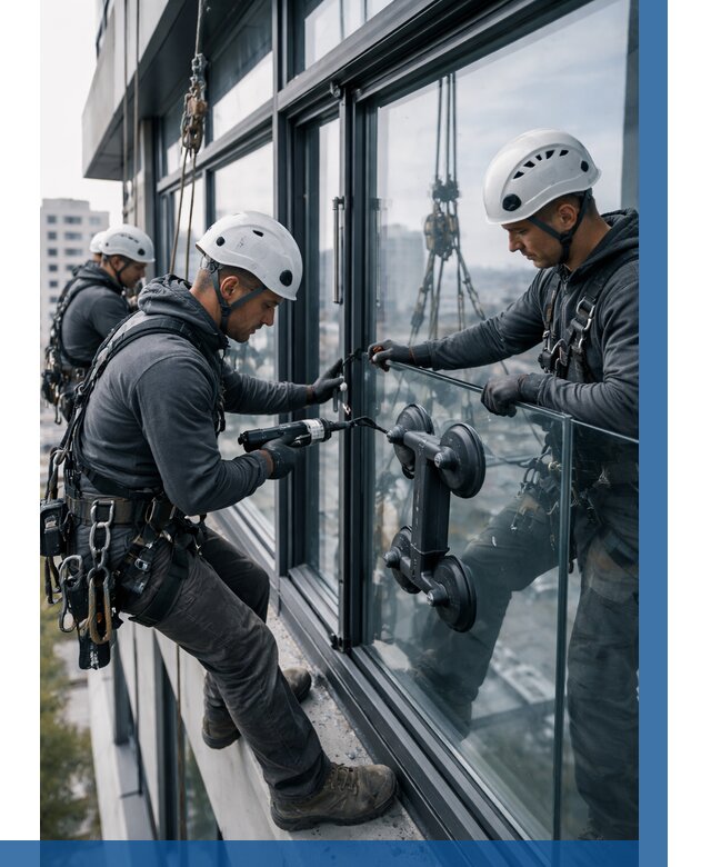 Витражное остекление зданий в Богородицке от 3740 р. | ВЫСОТНИК-Бгд