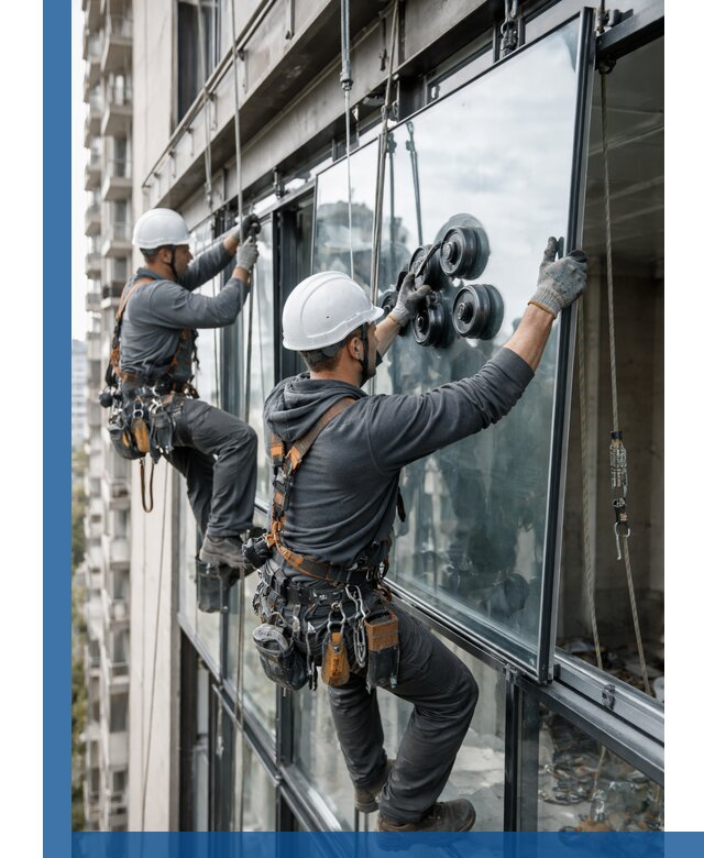 Витражное остекление фасадов и лоджий в Богородицке под ключ