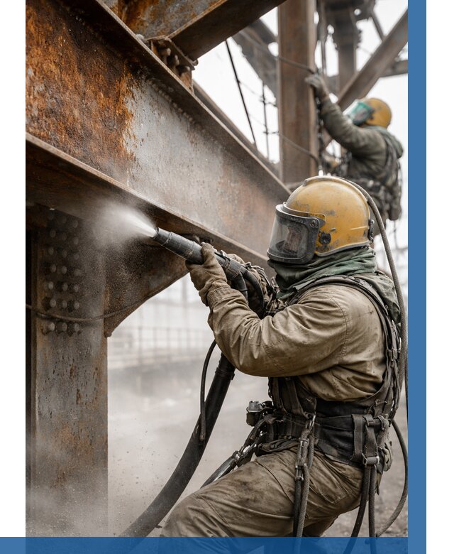 Пескоструйная очистка металлоконструкций в Богородицке по 641 р.  ВЫСОТНИК-Бгд