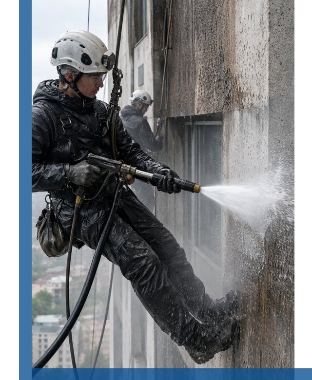 Гидроструйная очистка фасадов и конструкций в Богородицке