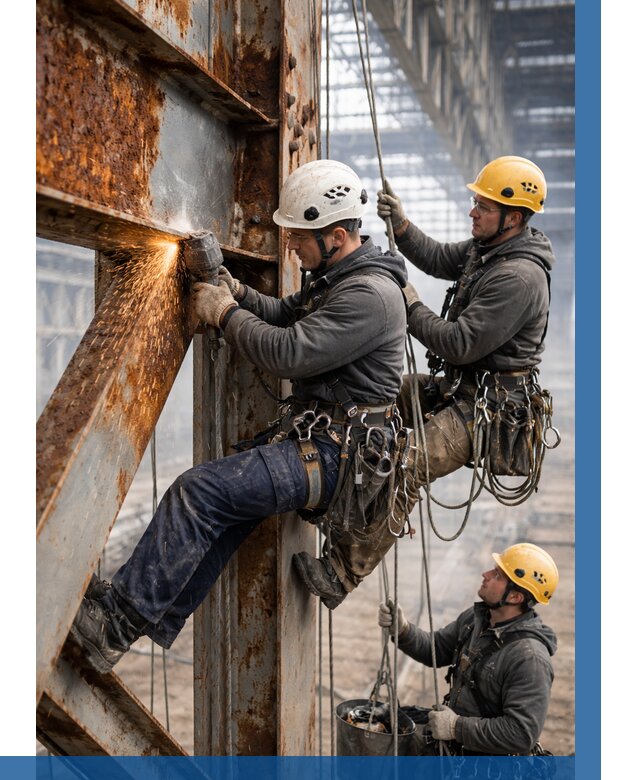 Зачистка металла от ржавчины в Богородицке от 374 р. | ВЫСОТНИК-Бгд