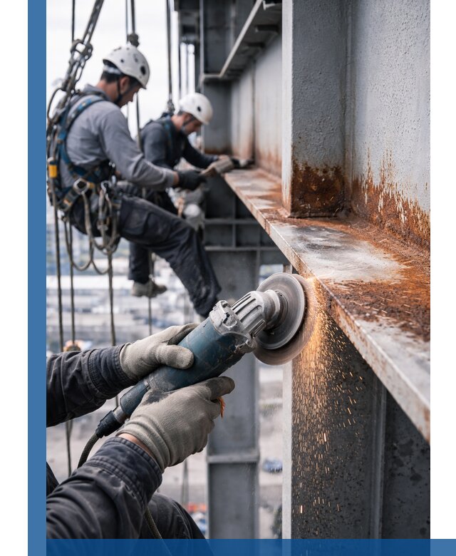 Зачистка металла от ржавчины и подготовка поверхностей в Богородицке