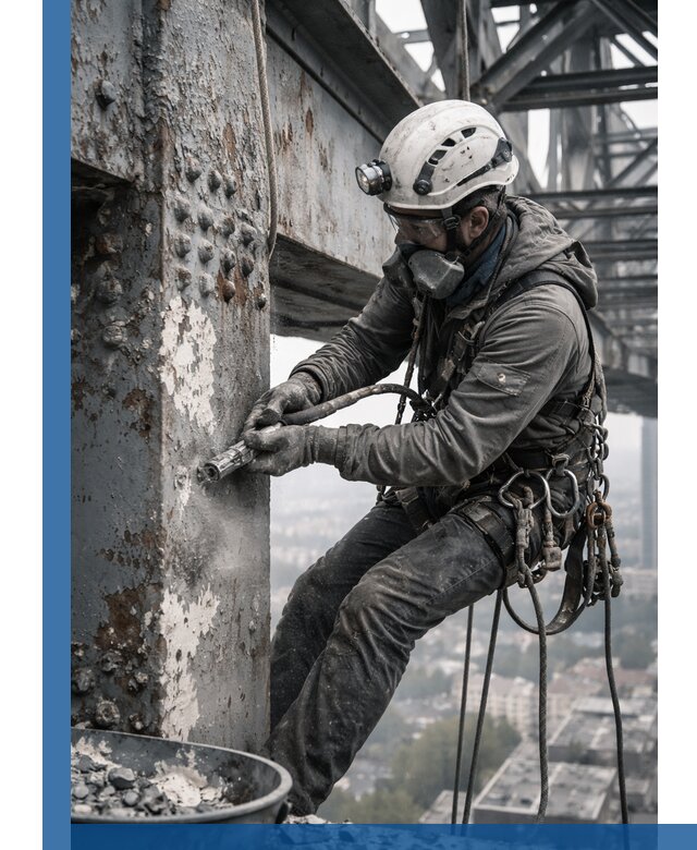 Удаление старой краски с металлических конструкций в Богородицке