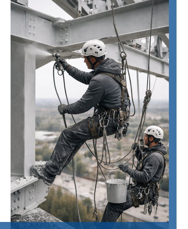 Покраска металлоконструкций на высоте в Богородицке 374 р |ВЫСОТНИК-Бгд
