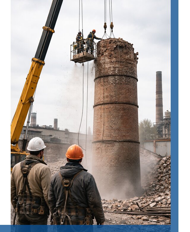 Демонтаж дымовой трубы в Богородицке от 96174 р. | ВЫСОТНИК-Бгд, смета