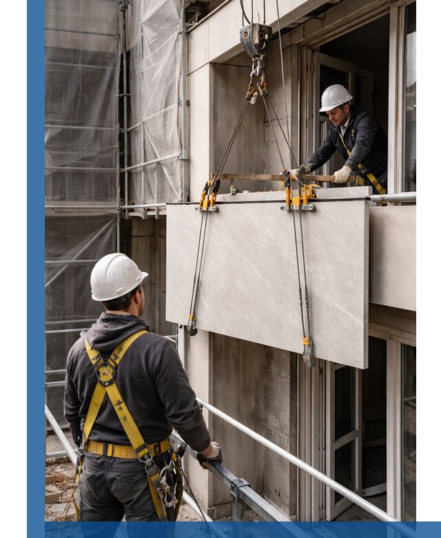 Подъем керамогранита на этаж в Богородицке грузчиками и техникой