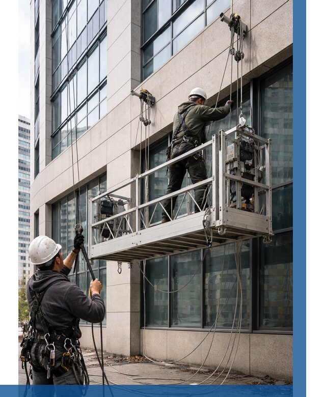 Монтаж и подъем фасадной люльки в Богородицке от 12823 р. | ВЫСОТНИК-Бгд