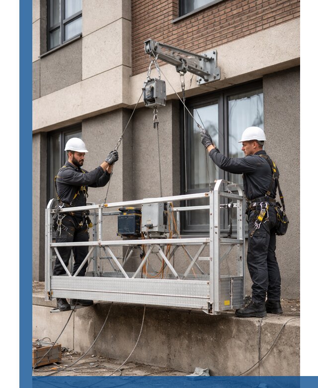 Монтаж и подъем фасадной люльки в Богородицке с гарантией безопасности