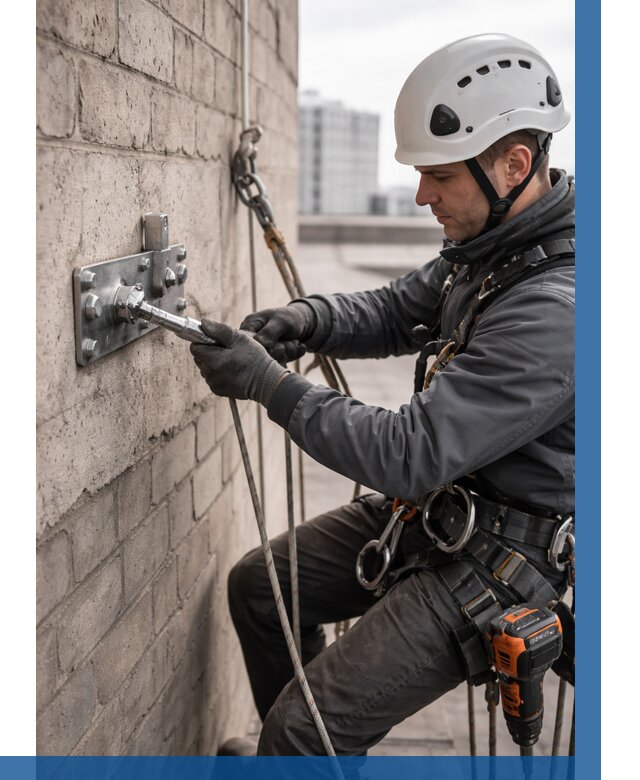 Установка анкерных точек в Богородицке от 3740 р. | ВЫСОТНИК-Бгд