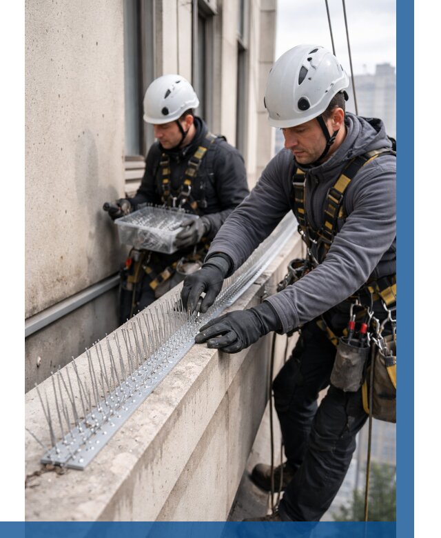 Установка шипов от птиц в Богородицке от 908 р. | ВЫСОТНИК-Бгд